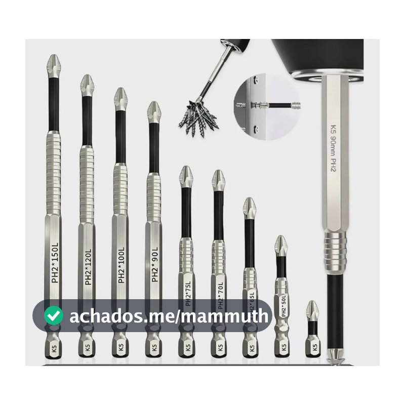 Broca De Chave De Fenda Magnética K5 De Alta Potência 9peças