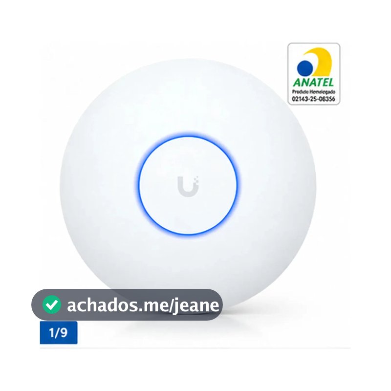 Access Point Ubiquiti UniFi U7 Lite Tri-Band 9.3gbps Porta 2.5GbE Ponto de Acesso Wi-Fi 7 até 200 Clientes Cor Branco