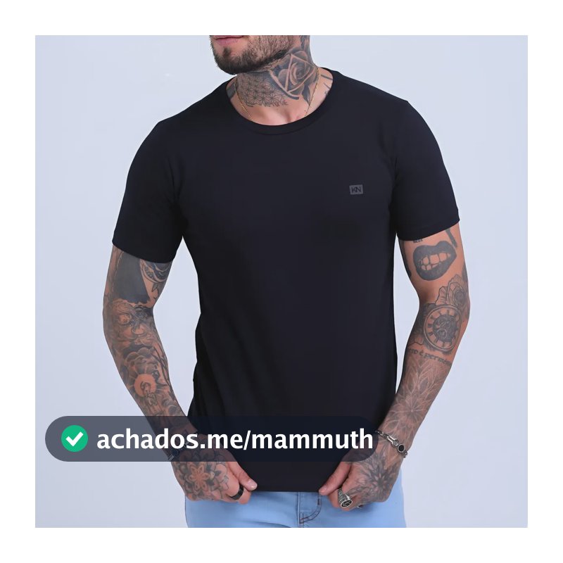 Camiseta Básica Masculina Slim Fit Algodão Lisa Várias Cores