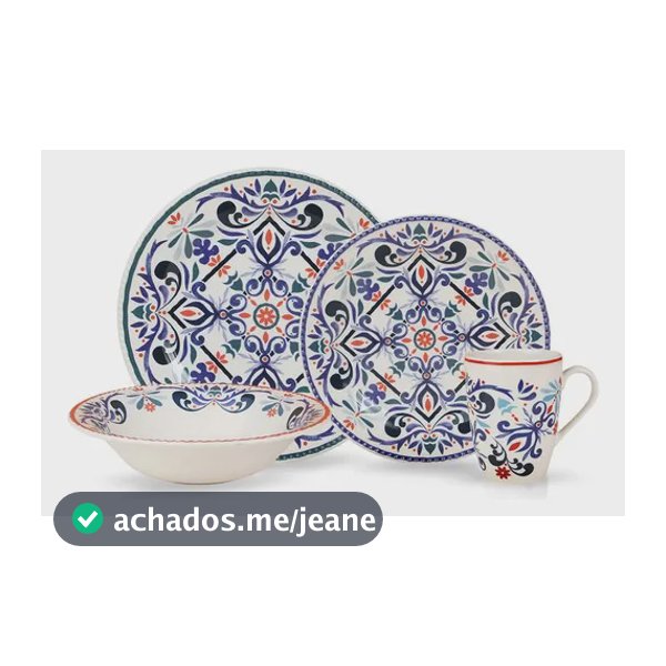 Aparelho Jantar Conjunto 16pçs Antonella Cerâmica Dolce Home Multi