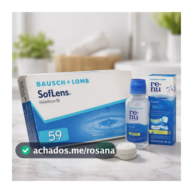 Lente De Contato Soflens 59 Bausch & Lomb Com Renu 60ml