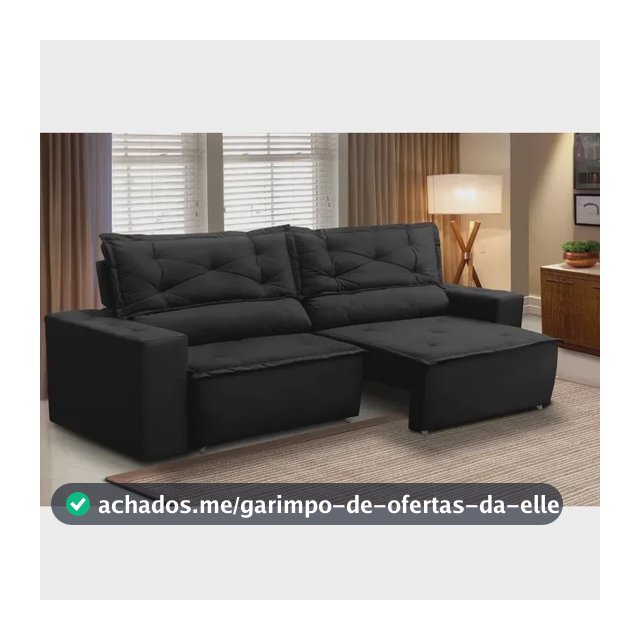 Sofá Retrátil Reclinável 2 Lugares Molas 1,50m Livia Suede