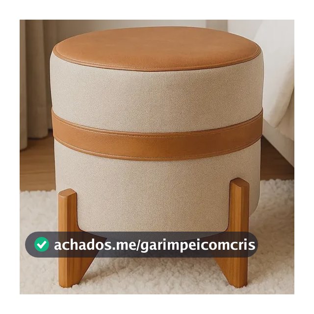 Puff Decorativo Sala Quarto Confortável Moderno Premium Pufe Nude