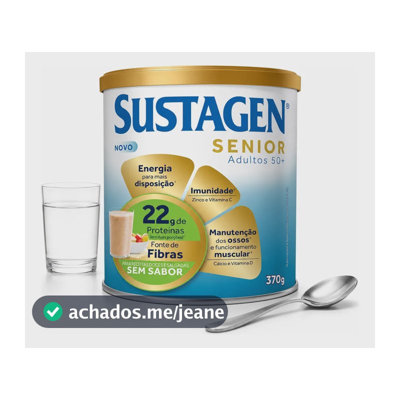 Complemento Alimentar Sustagen Senior 50+ Sem Sabor Lata 370g