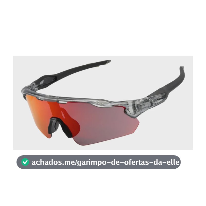 Óculos Esportivo Ciclismo Bike Corrida Baixa Pace Polarizado Cinza Cristal E Vermelho Espelhado