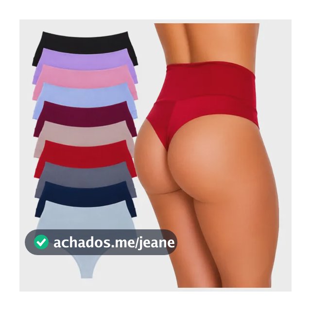 Kit 5 Calcinhas Fio Duplo Cintura Alta Conforto