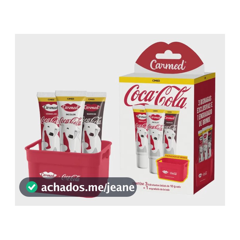 Kit Carmed Coca-cola 3 Hidratantes Labiais 10g +