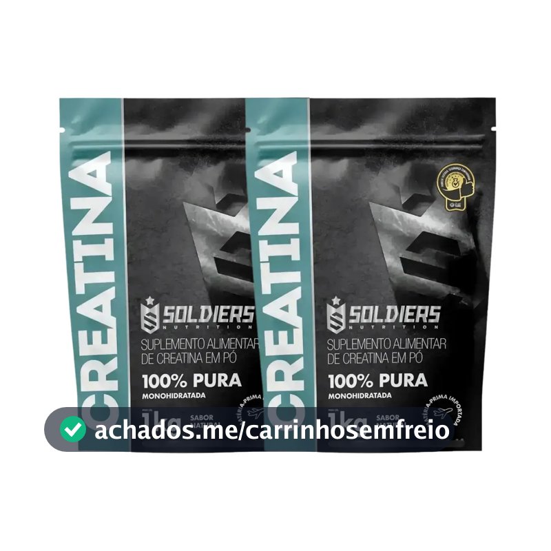 Creatina Soldiers Nutrition em pó Sem sabor x 1kg 2 un