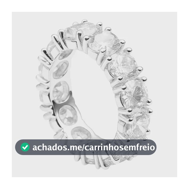 Anel Eternity Virgínia Prata 925 Cravejado Zircônias Cristal