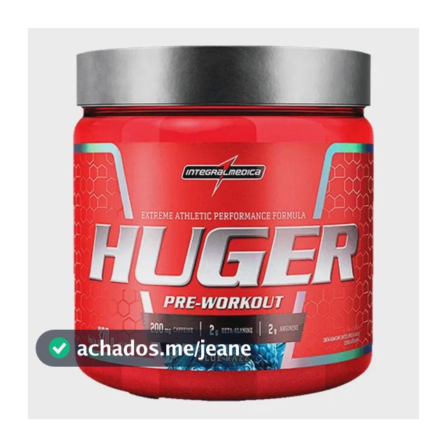 Pré Treino Huger Blue Razz 320g Integralmédica