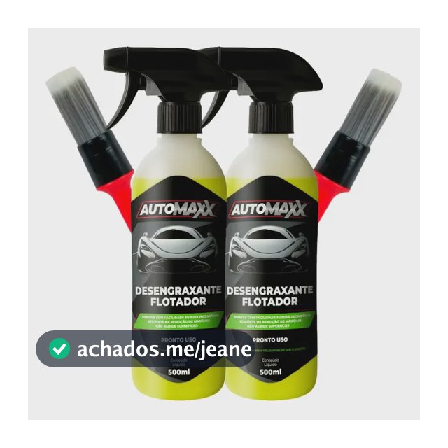 Kit Limpeza Automotiva 2 Desengraxante Removedor + 2 Pincel