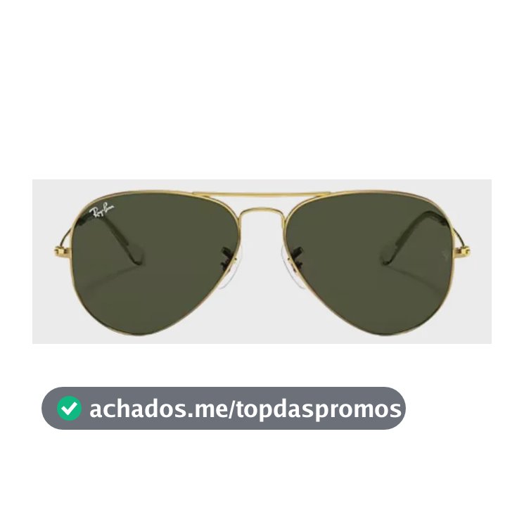 Óculos De Sol Rb3025l Aviador Cores Variadas Verde Preto Dourado 58mm