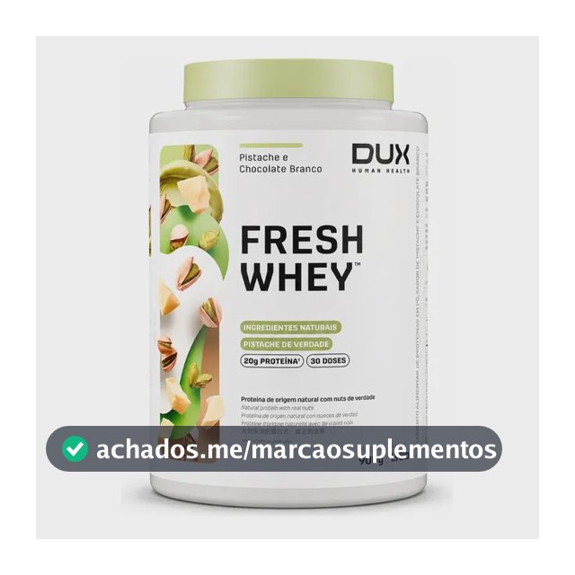 Proteína Dux Nutrition FreshWhey em pó sabor Pistache e Chocolate Branco x 900g