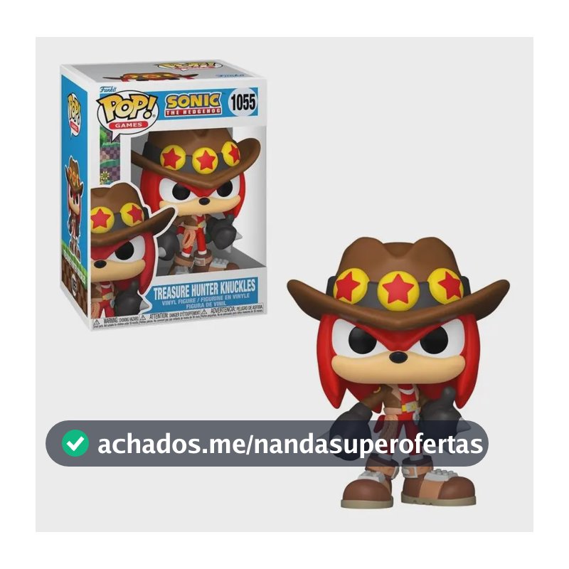 Boneco Funko Pop! Sonic - Caçador De Tesouros Knuckles