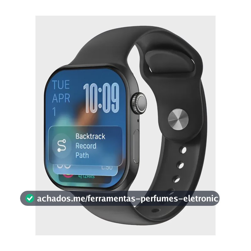 Smartwatch A Prova D'água Mede Pressão Arterial Gps Strava Preto