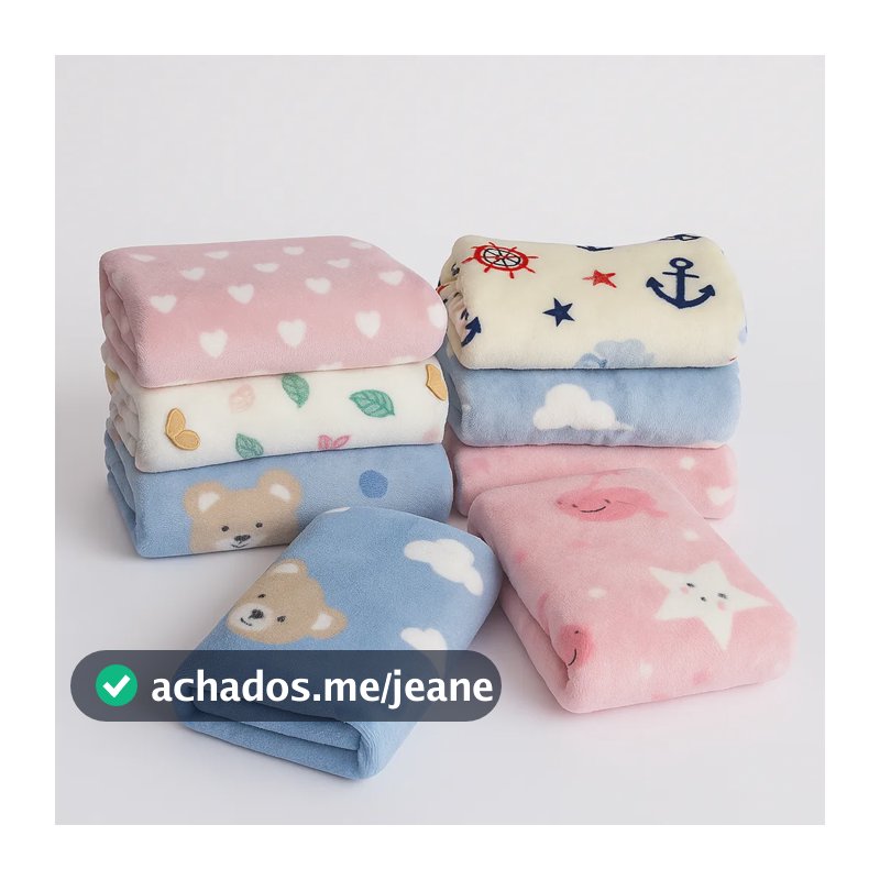 Kit 3 Manta Bebe Cobertor Microfibra Antialérgico Infantil Aleatorio Menina Rosa