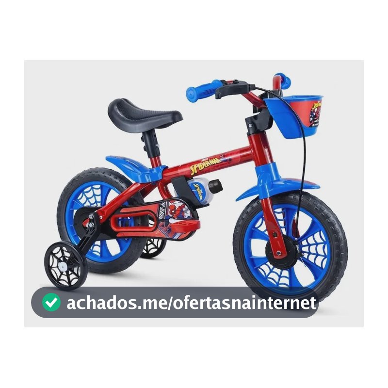 Bicicleta Infantil Homem Aranha Aro 12 Vermelha Nathor Spider Man
