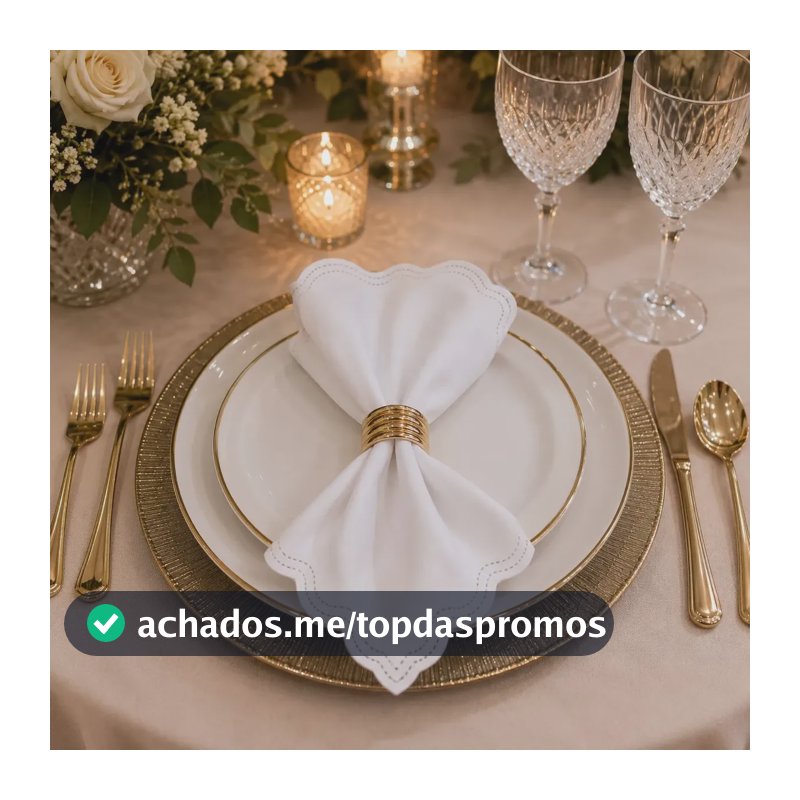 Kit 10 Guardanapos De Tecido Oxford 35x35 Mesa Posta Premium Branco Liso