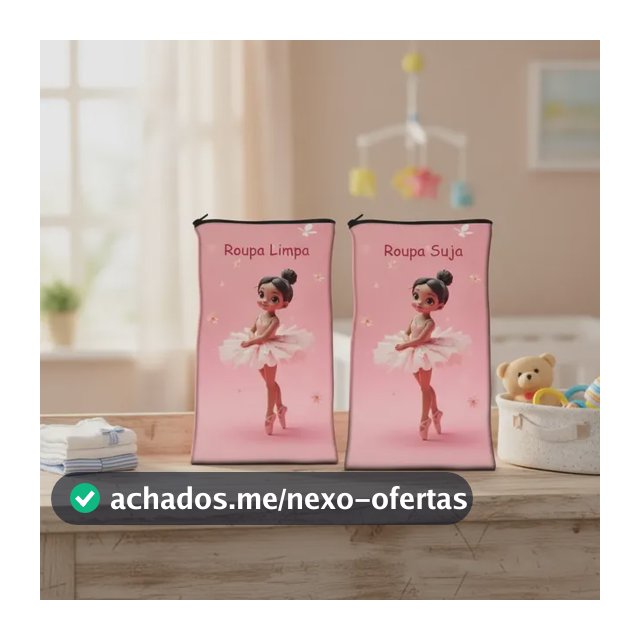 Saquinho De Roupa Suja E Limpa Creche, Escola, Kit2 Unidades