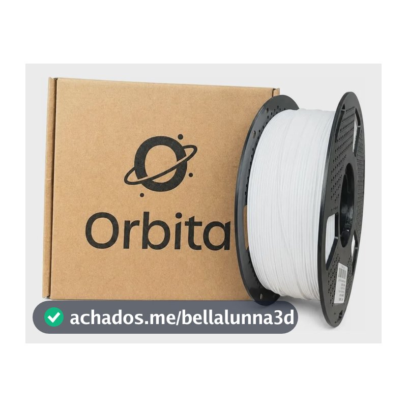 Filamento Petg Para Impressora 3d Orbita 1,75 Mm 1 Kg Branco