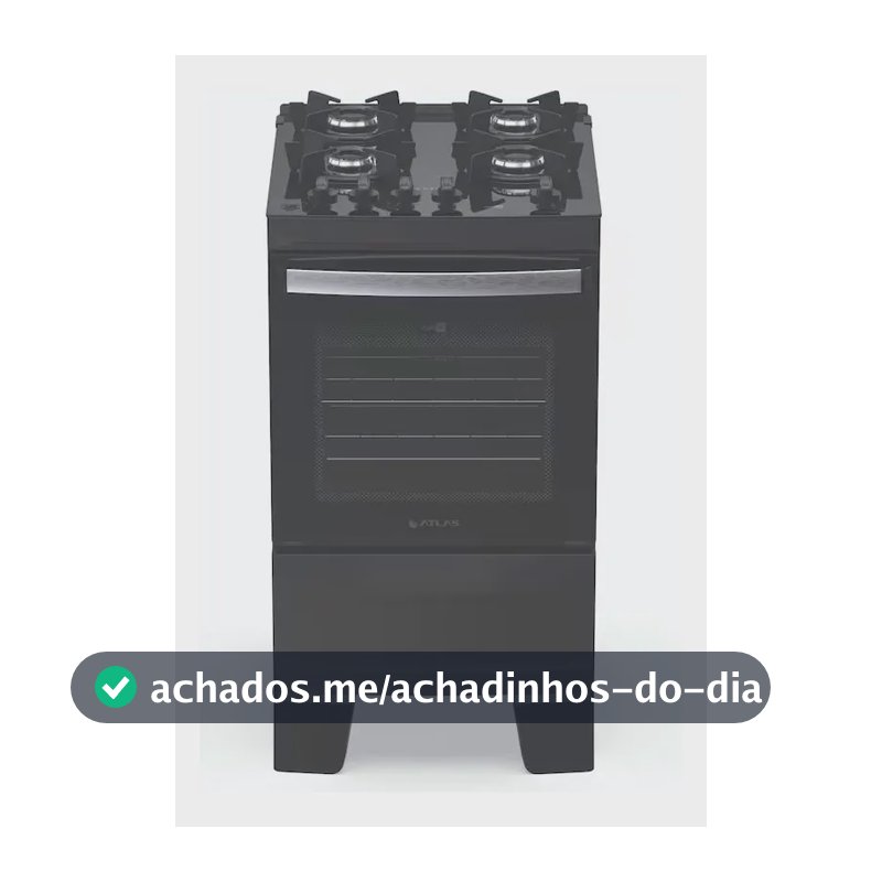 Fogão Agile Up Glass 4 Bocas Com Mesa De Vidro Preto Bivolt