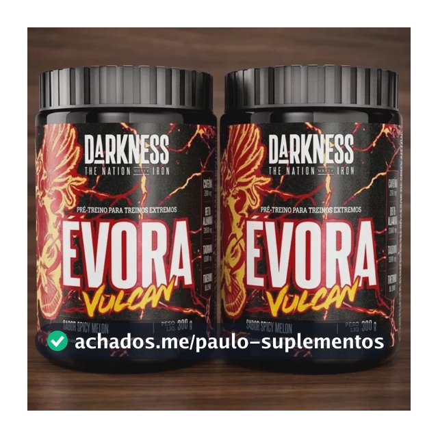 Kit 2 Pré Treino Évora Vulcan Darkness Spic Melon 300g 2 Uni Spicy Melon