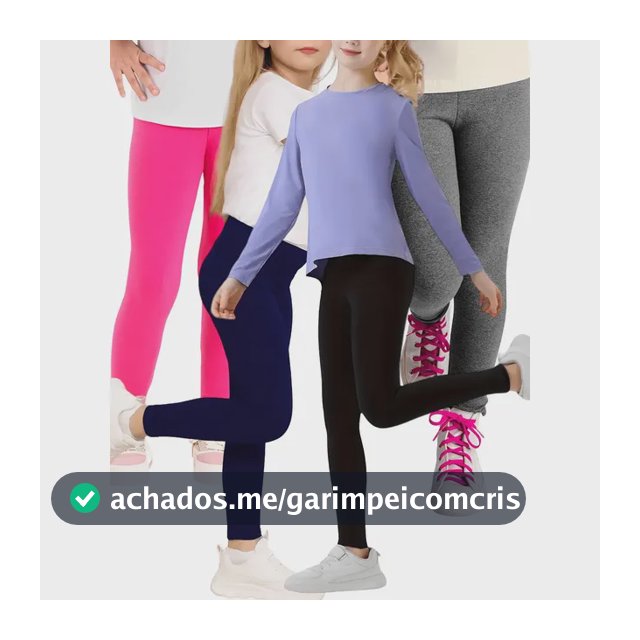 Kit 4 Calça Legging Infantil Menina Algodão Leg Lisa escolar