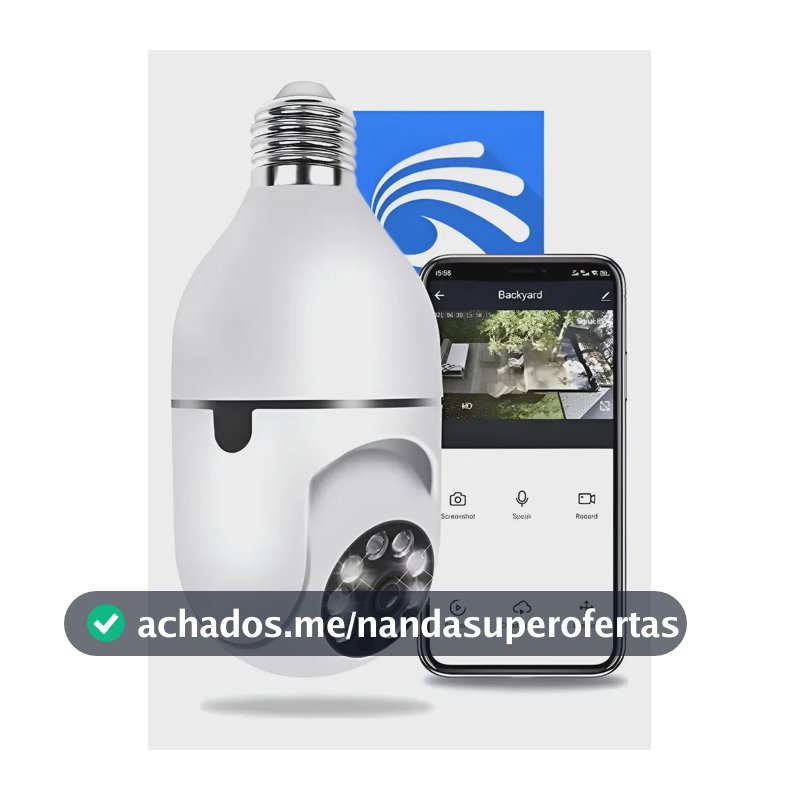 Câmera Lâmpada De Segurança Wifi Ip App Yoosee Visão Noturna GotWire Câmera Lâmpada De Segurança Wifi
