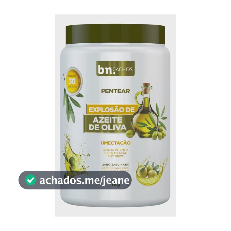 Creme de Pentear Explosão de Azeite de Oliva 1Kg | bn.Cachos