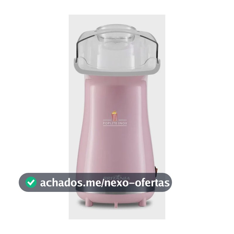 Pipoqueira Britânia Poplite Bpi01rs Inox Rosa