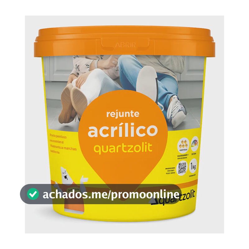 Rejunte Acrílico 1kg Cinza Platina Quartzolit