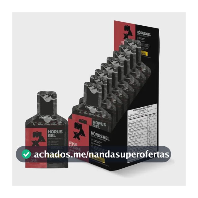 Horus Gel 10 Sachês 30g Pré Treino Workout 300g Max Titanium Sabor Energético