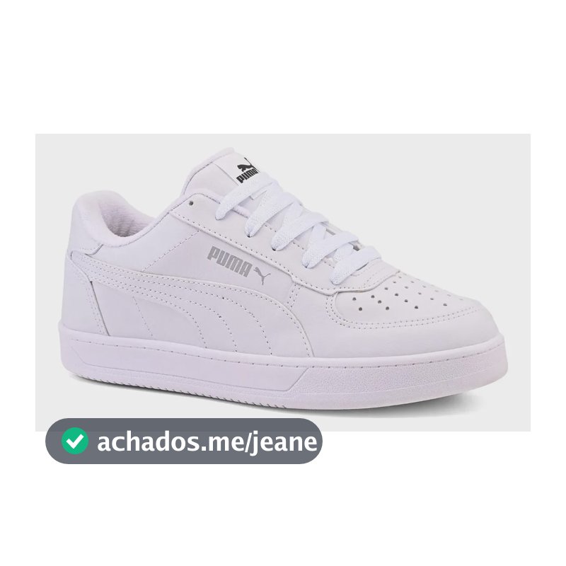 Tênis Puma Caven Suede Masculino Macio Leve Confortável Branco Animal Print 40 Br