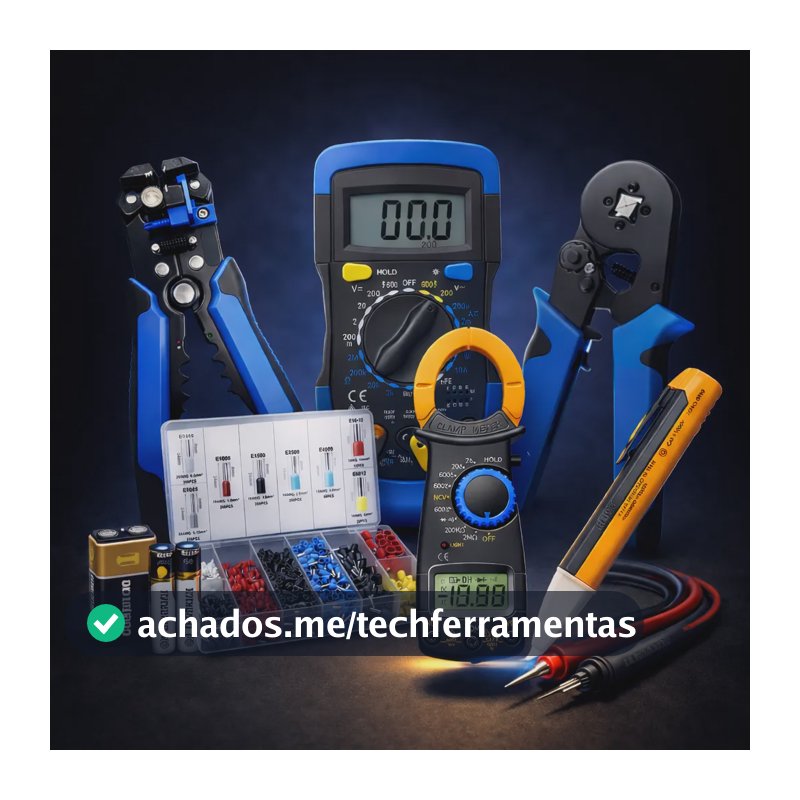 Kit Multímetro Alicate Amperímetro Desencapador Crimpar 6x1