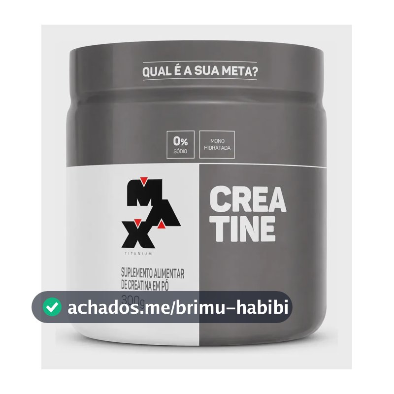 Creatina Max Titanium em pó Sem sabor x 300g