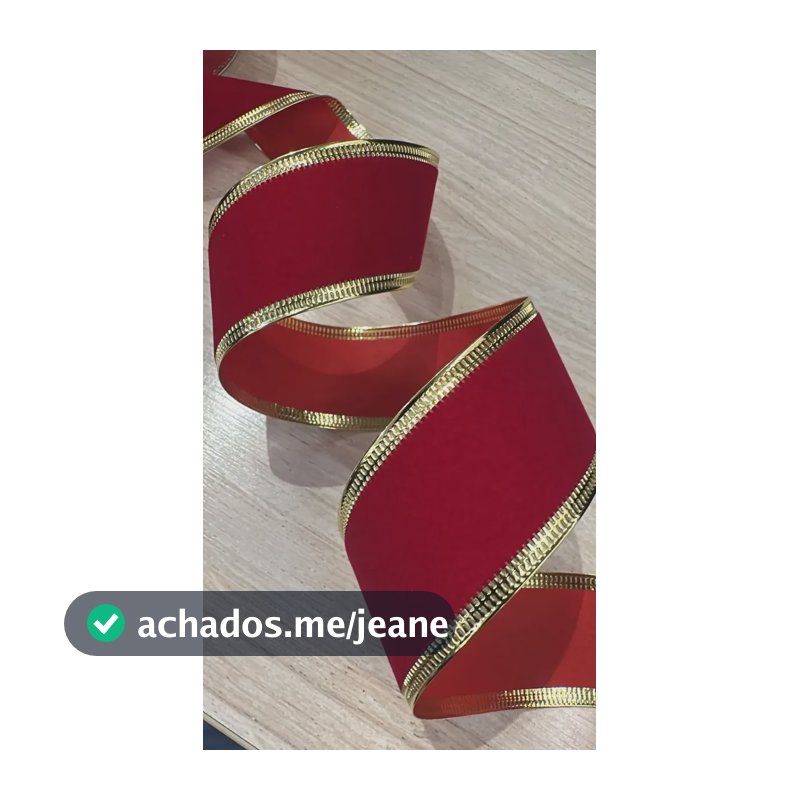 Fita Aramada Para Árvore De Natal Vermelha E Dourada Vermelho E Ouro