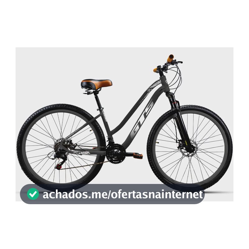 Bicicleta Aro 29 Gts Alumunio Lavy Câmbio Shimano 21 Marchas Preto Com Branco 17