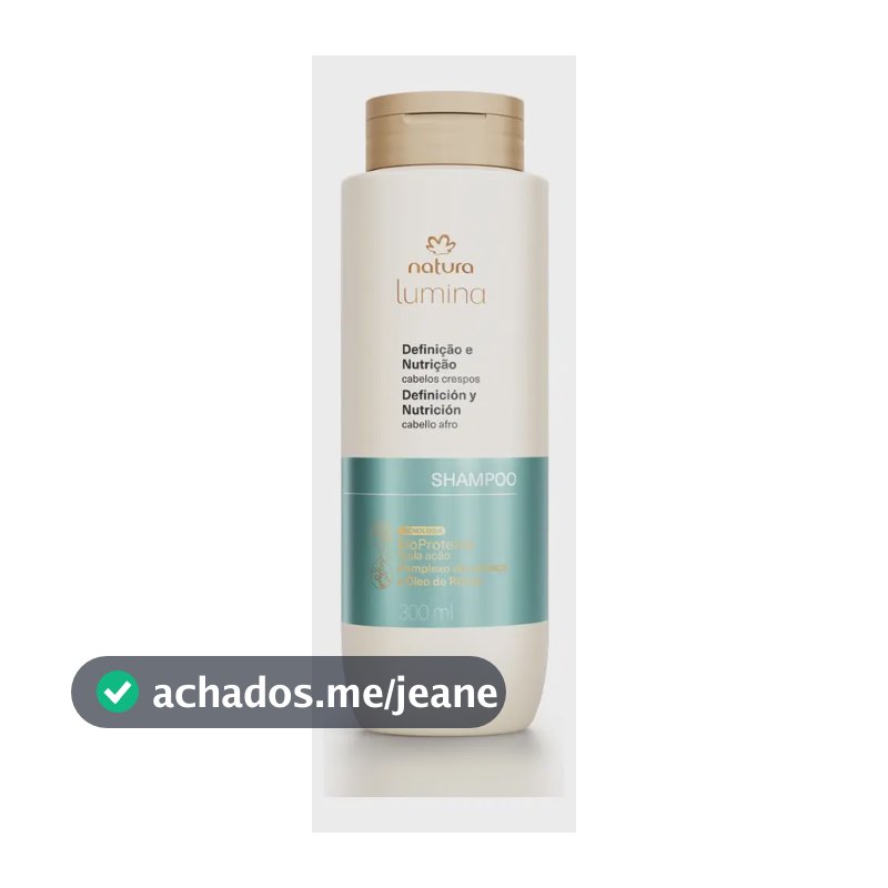 Shampoo Lumina Hidratacao Crespos 300ml