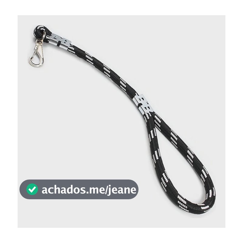 Guia Para Cachorros Grande Guia Para Caes 60x1,6cm Cor Preta