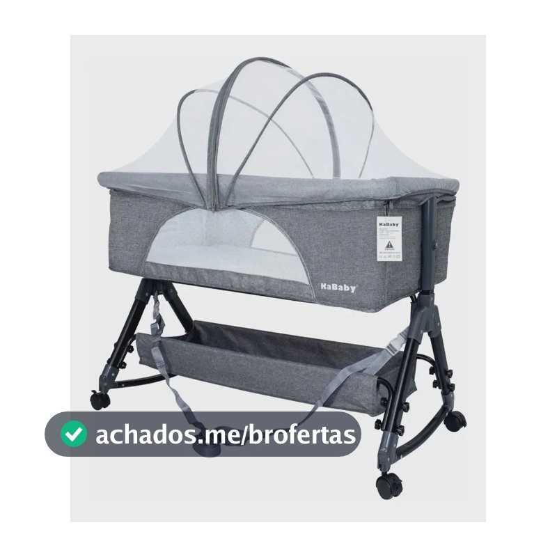 Berço Portátil Moises Co-bed Até 9kg C/Balanço Mosquiteiro e Cesto Luna - KaBaby