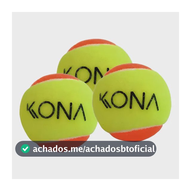 Bola Beach Tennis Kona Kit 3 Unidades Certificada Itf Amarelo