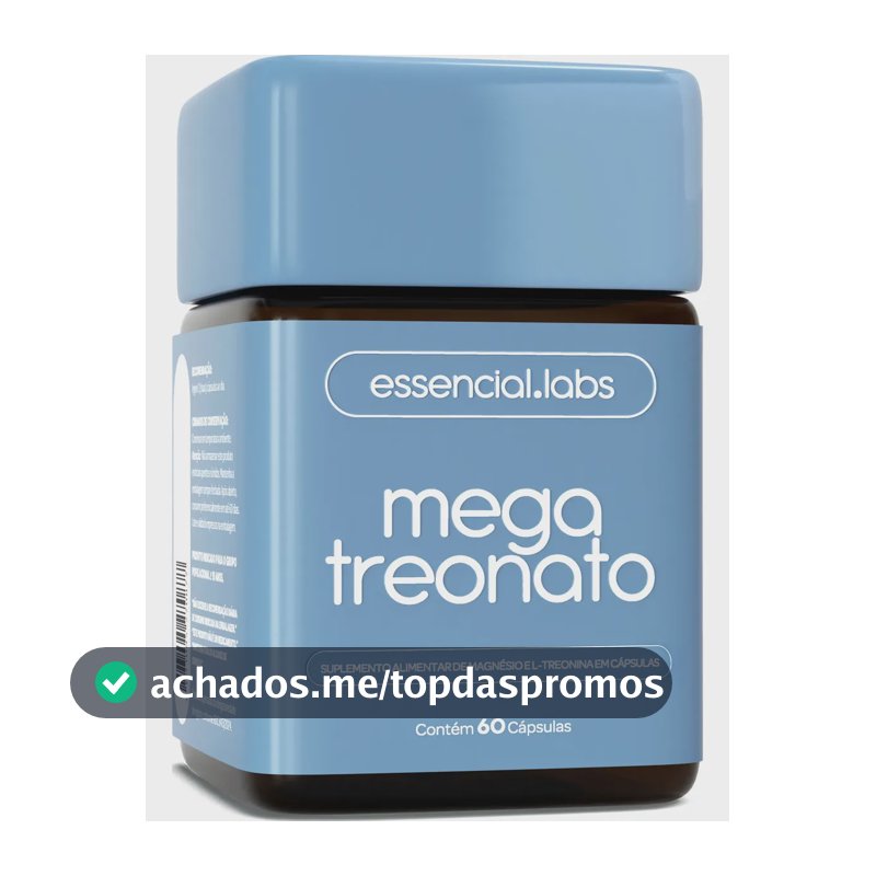 MAGNÉSIO TREONATO - Fórmula com Máxima Concentração e Biodisponibilidade - 60 Cápsulas