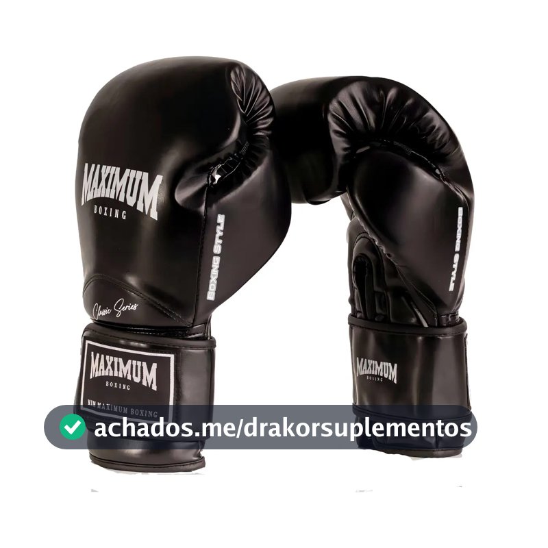 Luva De Boxe E Muay Thai New Classic - Maximum Boxing Cor Black (preta) Tamanho 12 Oz