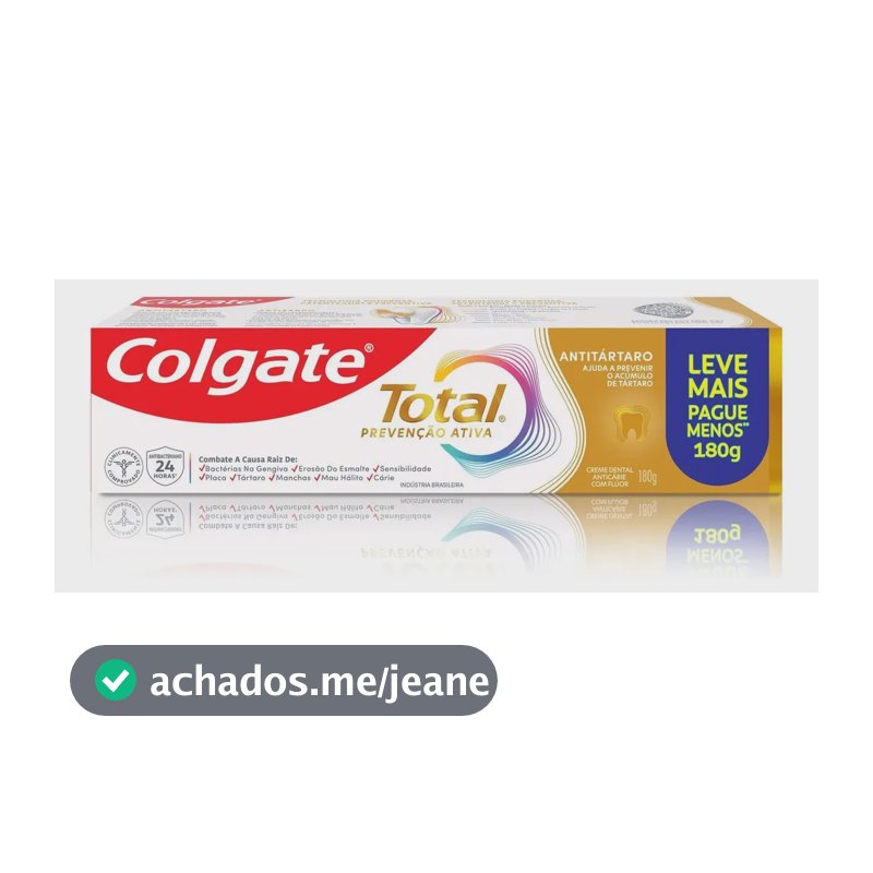 Creme Dental Colgate Total Anti Tártaro 180g