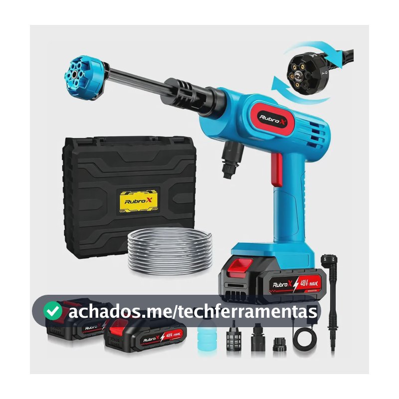 Lavadora De Alta Pressão Sem Fio 300w 30 Bar Rubrox Azul 127/220v 60hz