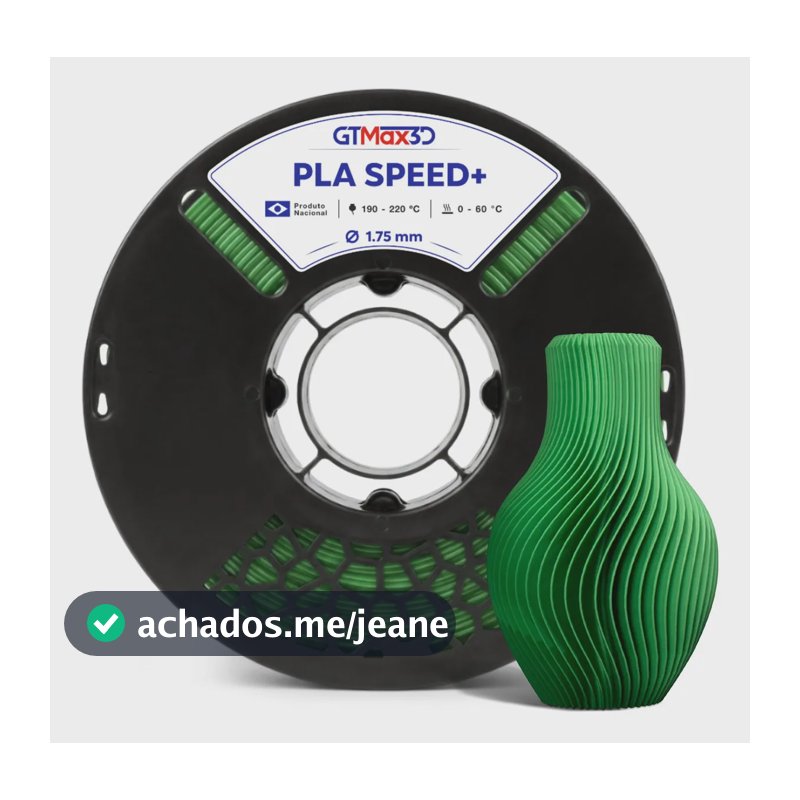 filamento pla+ 1.75mm 1kg speed+ impressão 3d GTMax3D