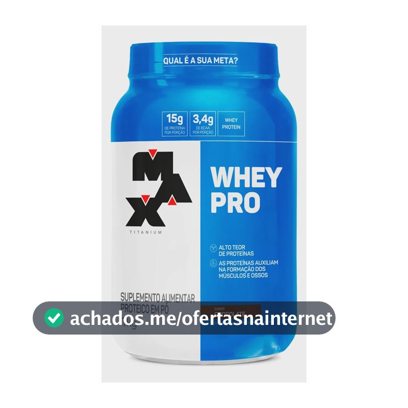Proteína Max Titanium Whey Pro Concetrado em pó sabor Chocolate x 1kg
