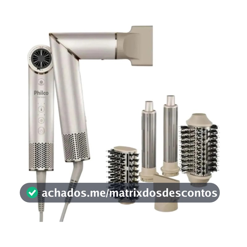 Secador De Cabelos Philco psc3500 4 Em 1 dobrável motor bldc Prateado