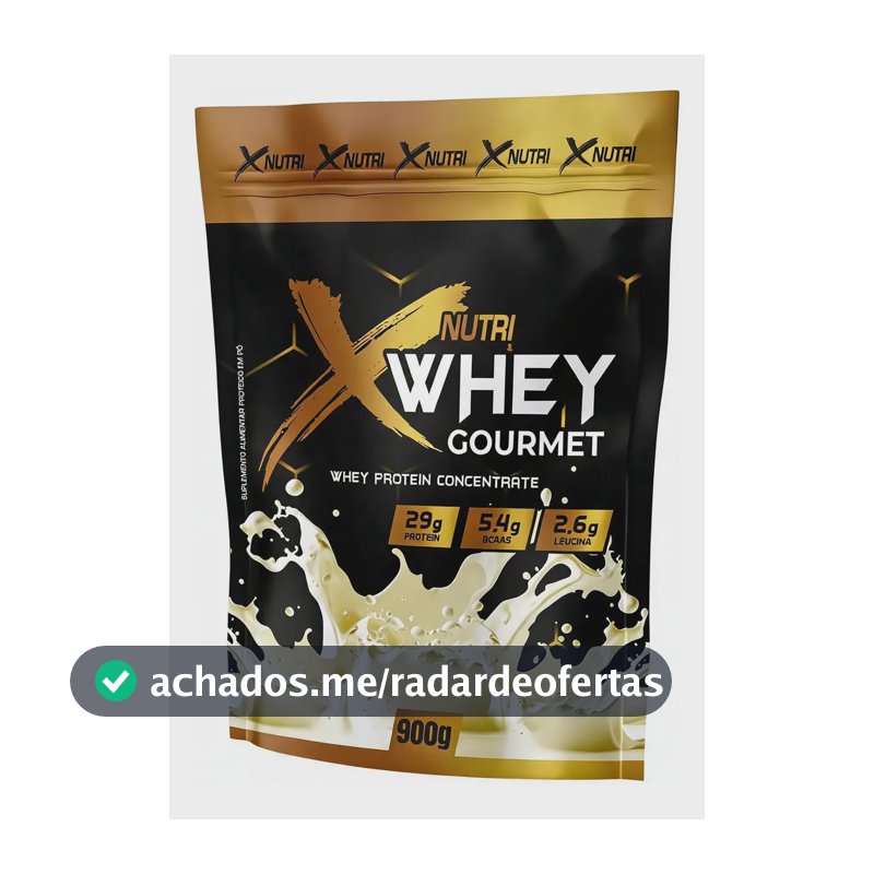 Whey Protein Concentrado 900g X Nutri Gourmet Refil Sabores Baunilha
