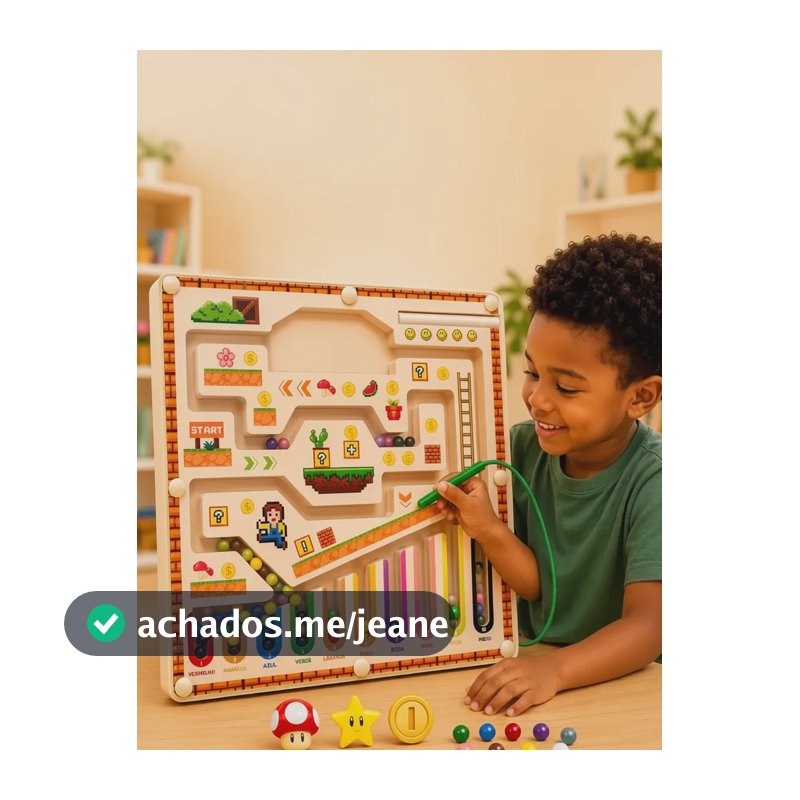 Brinquedo Magnético Labirinto Educativo Infantil Montessori Única